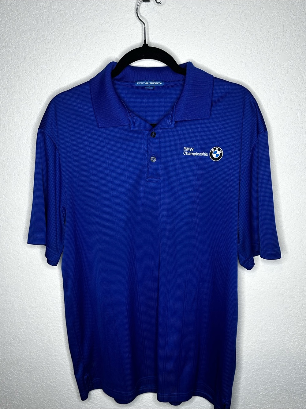 BMW Men's Royal Blue Polo with Championship Logo